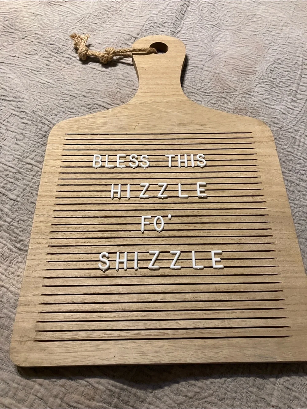 Wooden Letterboard Paddle Sign - Natural Wood